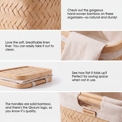 𝒒𝒊𝒗𝒛𝒖𝒏𝒓™ Bamboo Organizer Basket Set — product image 4