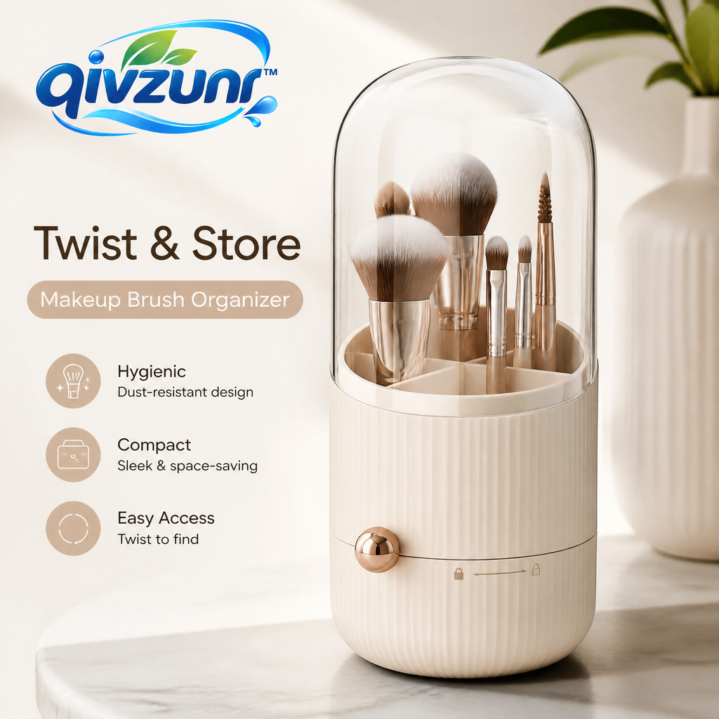 𝒒𝒊𝒗𝒛𝒖𝒏𝒓™ Covered Makeup Brush Organizer — product image 1