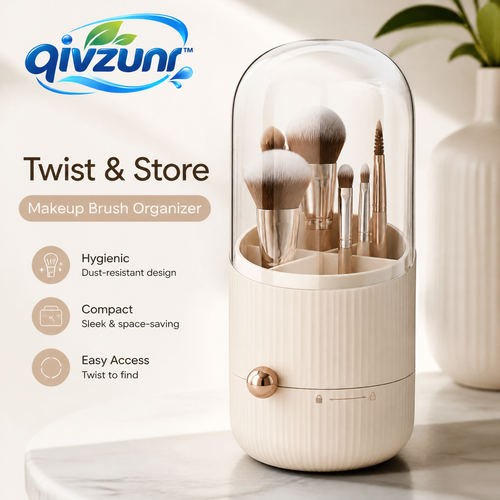𝒒𝒊𝒗𝒛𝒖𝒏𝒓™ Covered Makeup Brush Organizer — product image 1