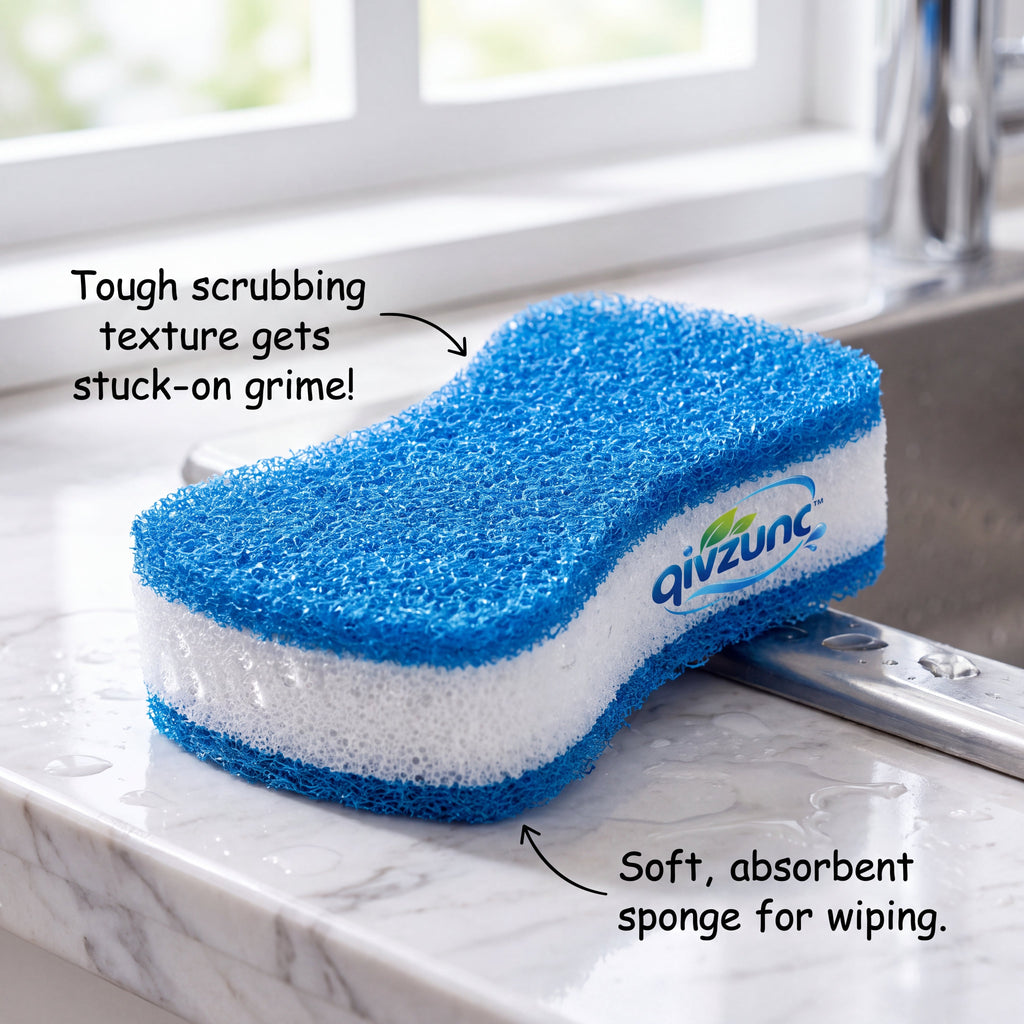 𝒒𝒊𝒗𝒛𝒖𝒏𝒓™ Dual-Layer Kitchen Scrub Sponge — product image 4