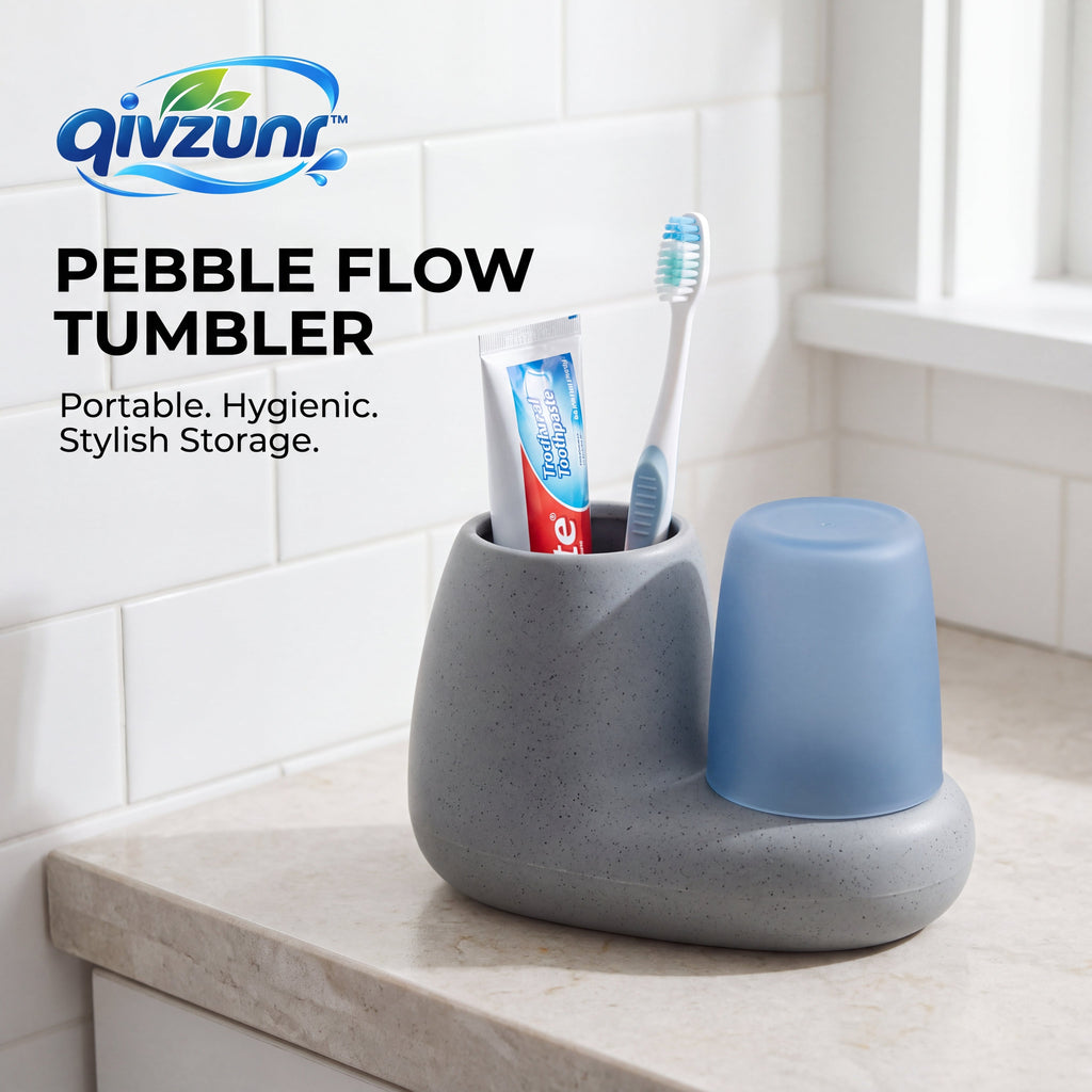 𝒒𝒊𝒗𝒛𝒖𝒏𝒓™ Pebble Toothbrush Holder Set — product image 4